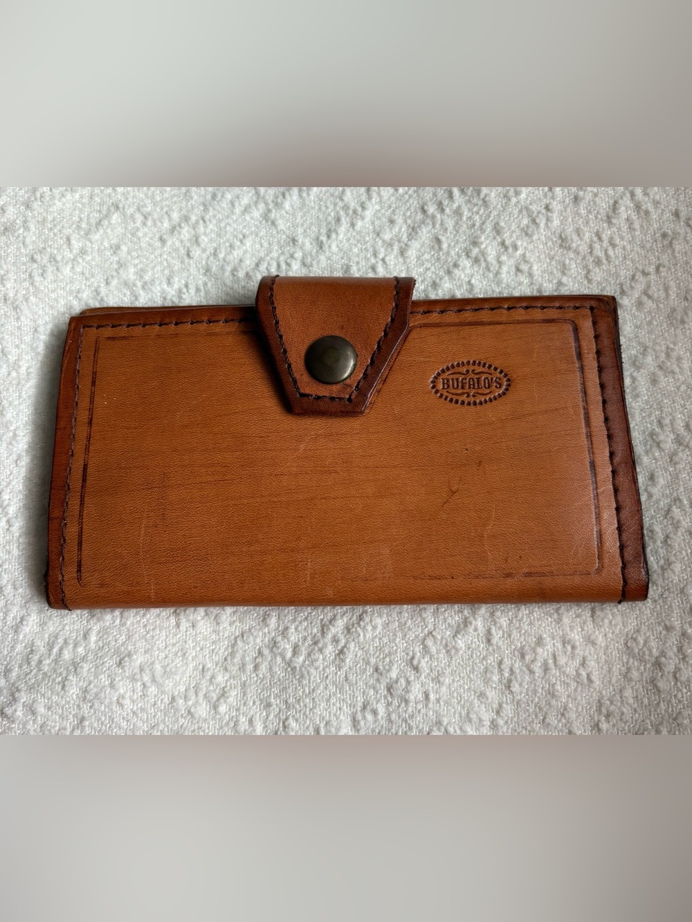 Buffalo Tan Leather Wallet for Women